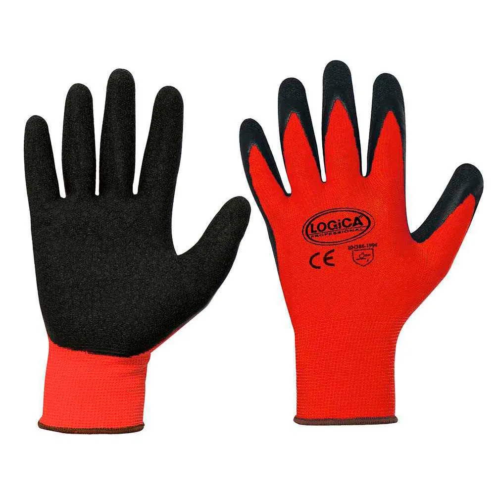 Guanti da lavoro Logica Greek in schiuma di lattice ad alto grip taglie 7/11