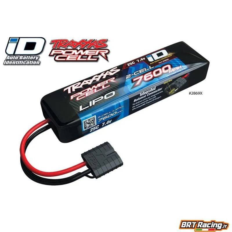 TXX2869X BATTERIA LIPO 7600MAH 7.4V 2S 25C POWER CELL TRAXXAS ID