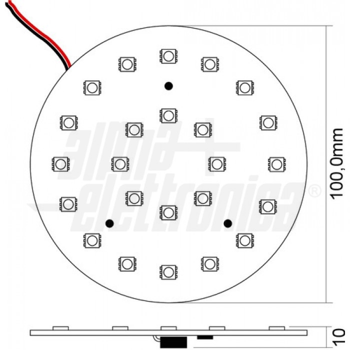 Modulo Led – 5W – 10-30Vdc – BIANCO CALDO - immagine 2