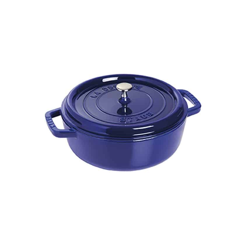 Cocotte bassa Blu in ghisa smaltata Staub