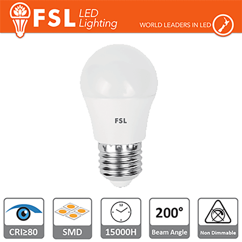 De Sanctis Light & Design – LAMPADINA LED MINIGLOBO E27 5.5W G45 - immagine 2