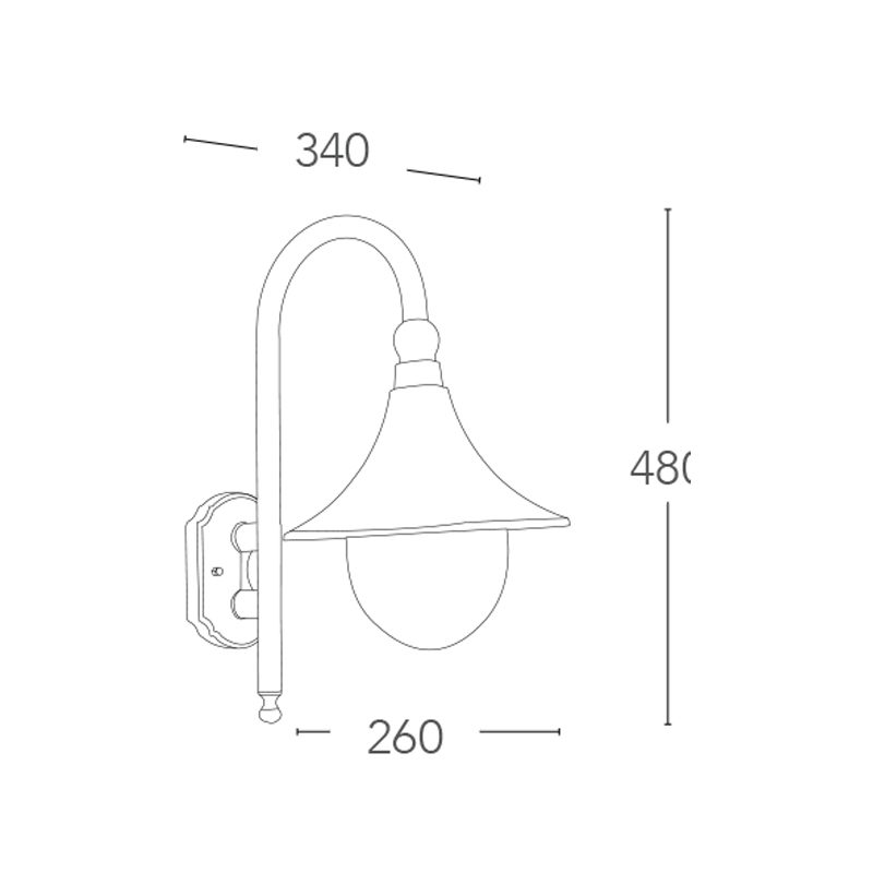 Intec Light Applique Pavia AP1 E27 IP44 - immagine 2
