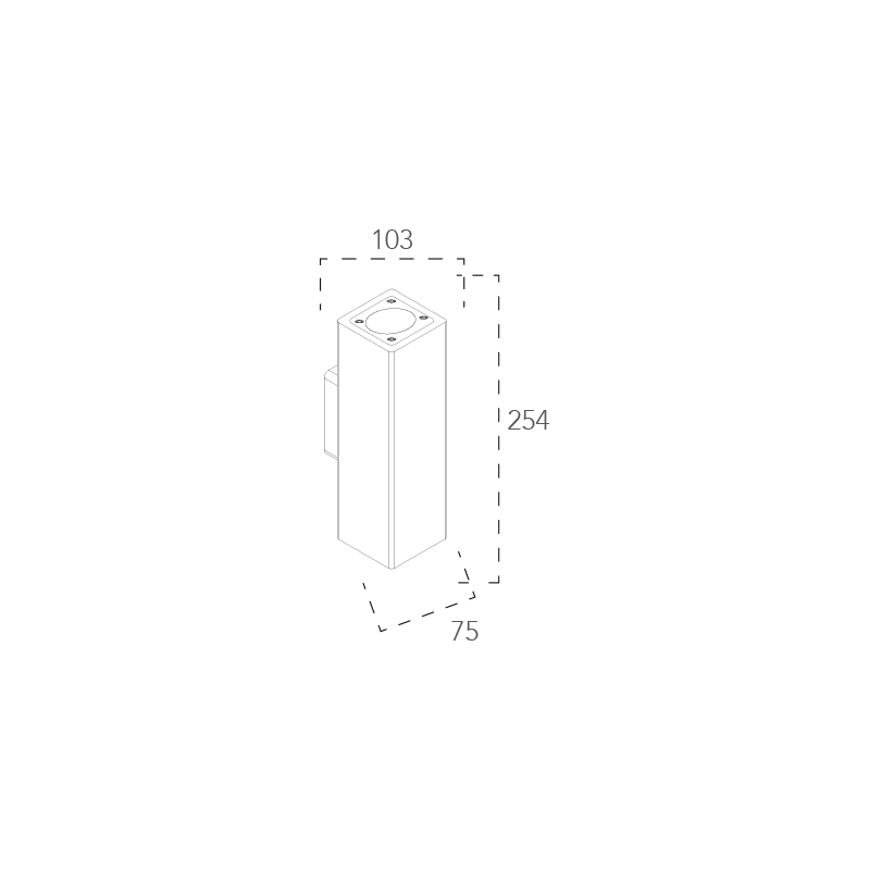 Lampada da parete biemissione Oakland IP65 GU10 – Intec Light - immagine 2
